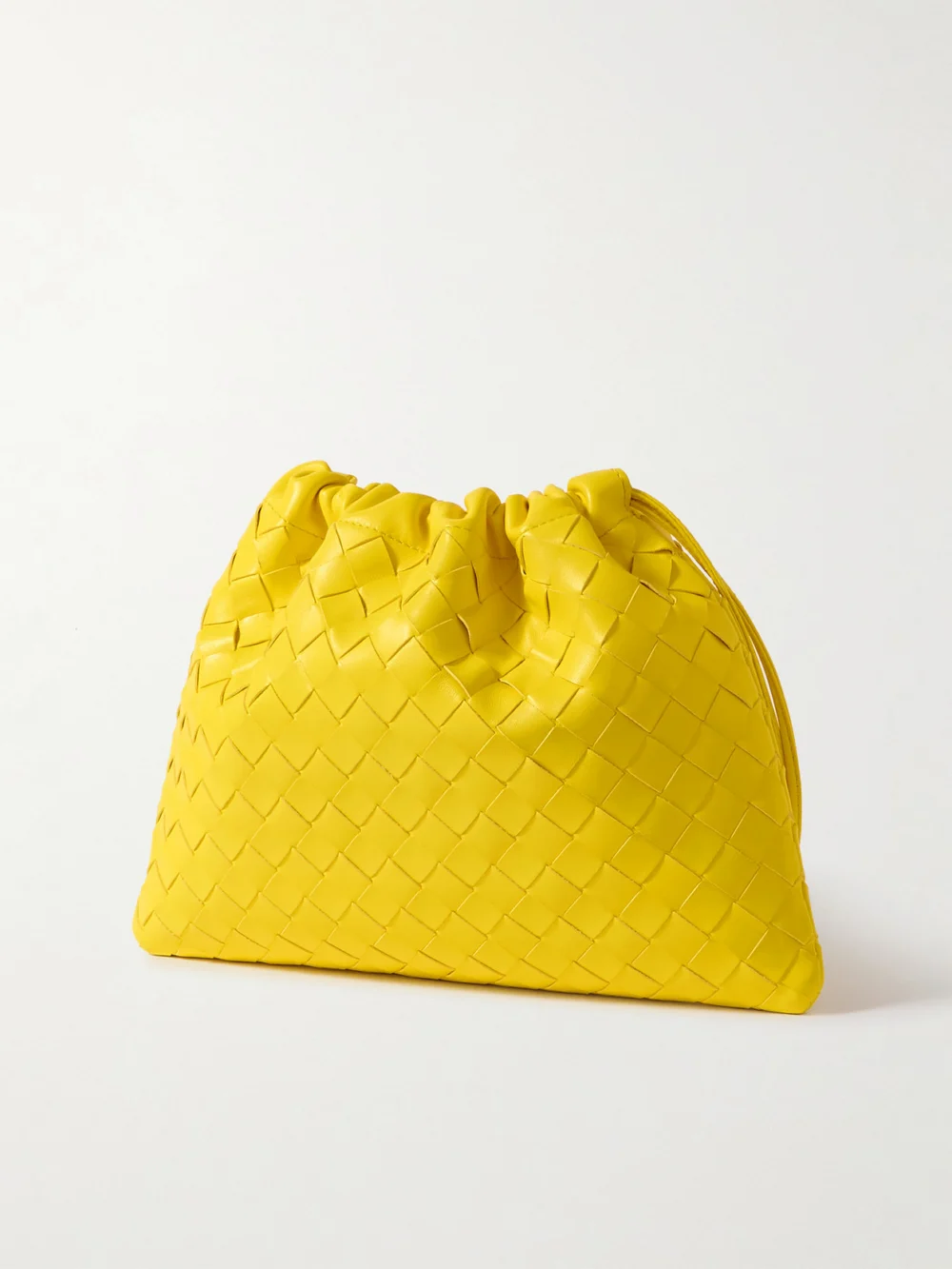 Back view of the Bottega Veneta Dustbag Intrecciato Leather Pouch