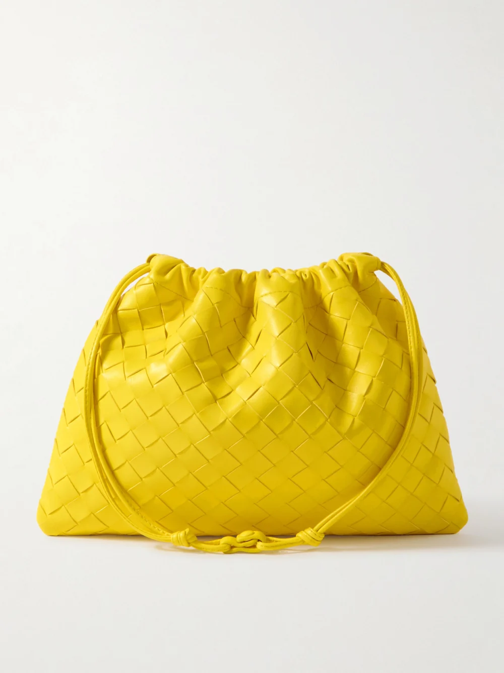 Bottega Veneta Dustbag Intrecciato Leather Pouch in yellow