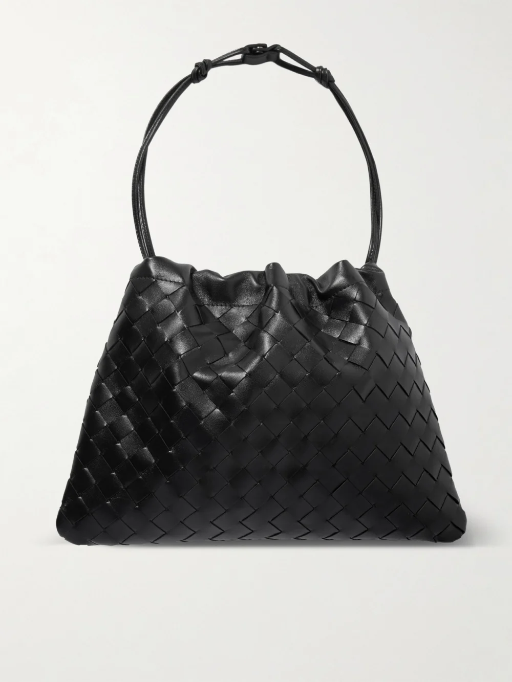 Bottega Veneta Dustbag Medium Intrecciato Leather Clutch in black