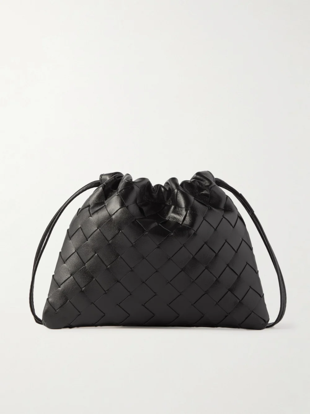 Bottega Veneta Dustbag Mini Intrecciato Leather Pouch in black