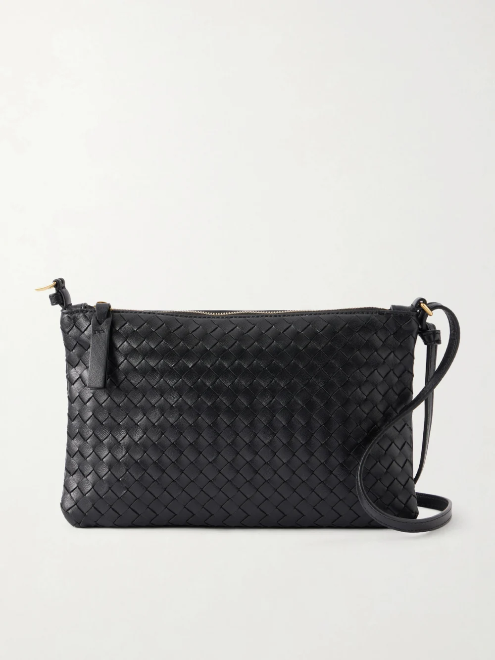 Bottega Veneta Gemellini Intrecciato Leather Shoulder Bag in black