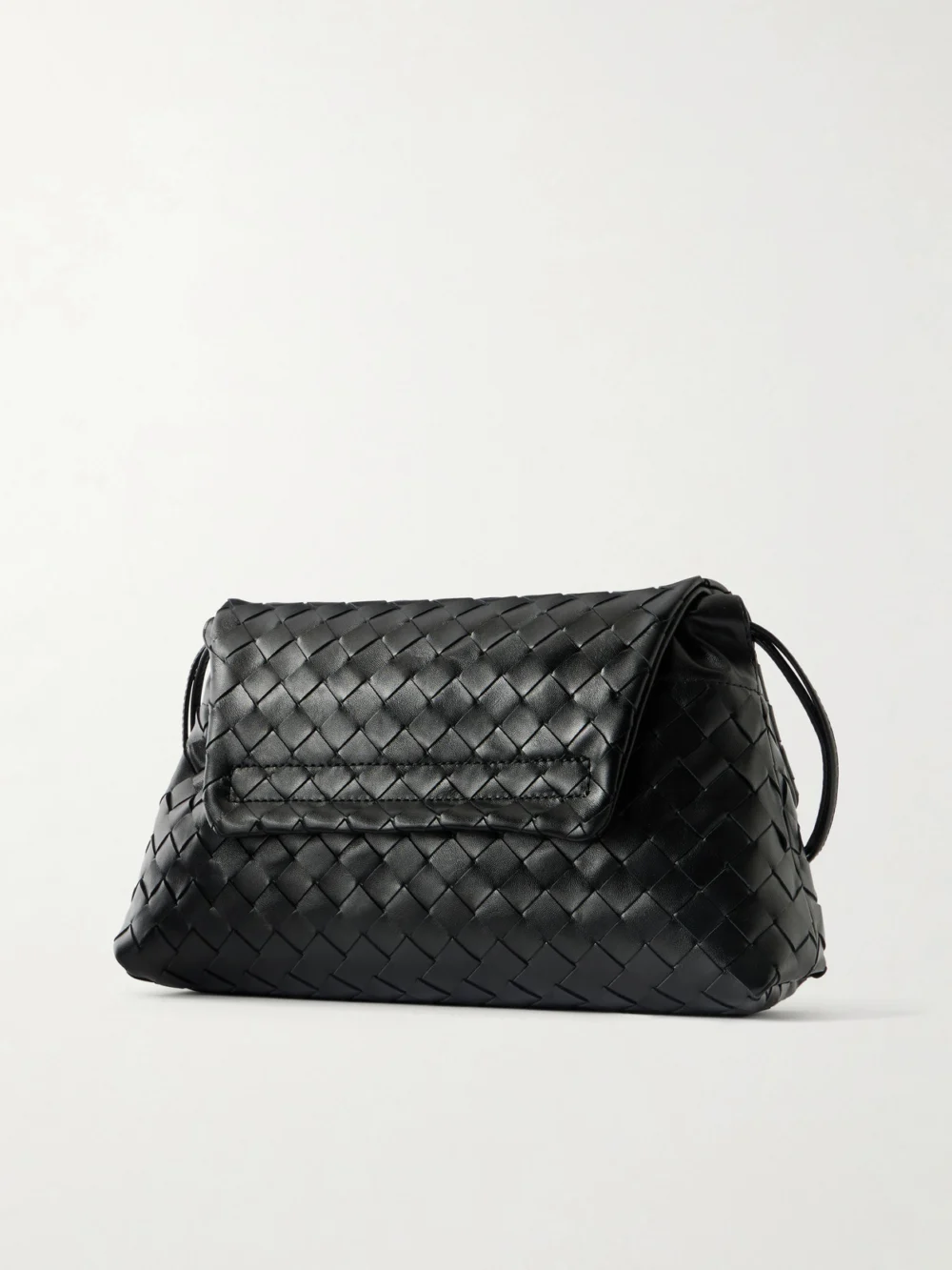 Back view of the Bottega Veneta Giorno Intrecciato Leather Shoulder Bag