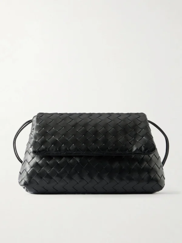 Bottega Veneta Giorno Intrecciato Leather Shoulder Bag