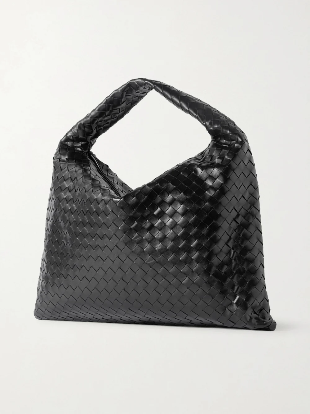 Back view of the Bottega Veneta Hop Large Intrecciato Leather Tote