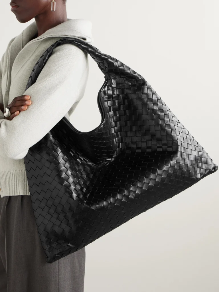 Bottega Veneta Hop Large Intrecciato Leather Tote