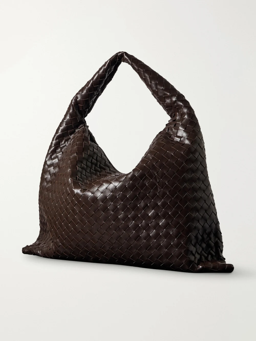 Back view of the Bottega Veneta Hop Large Intrecciato Leather Tote