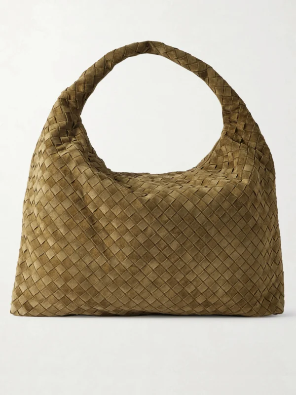 Bottega Veneta Hop Large Intrecciato Suede Tote