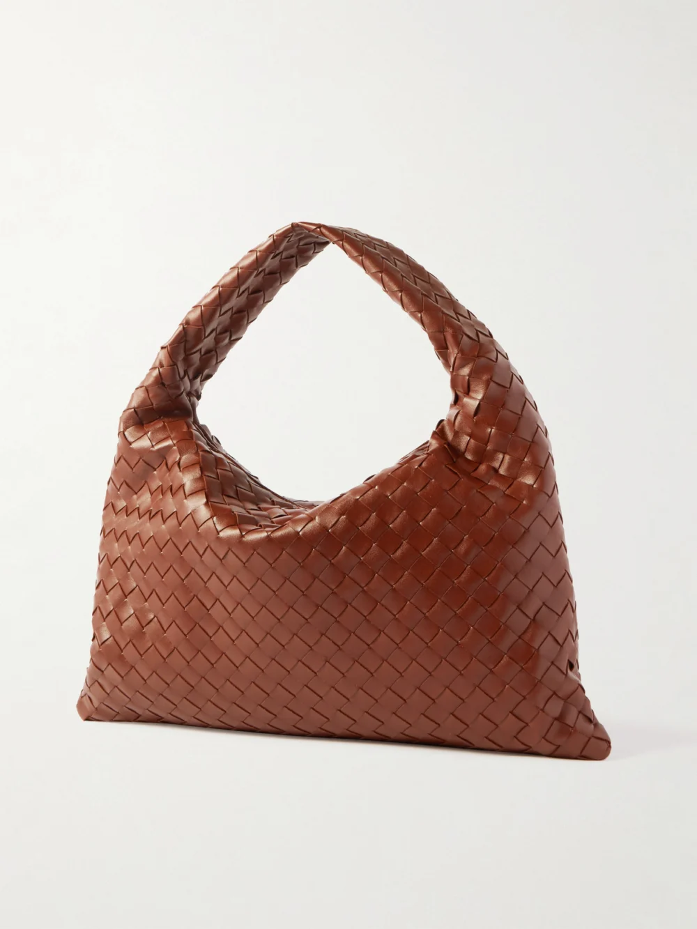Back view of the Bottega Veneta Hop Medium Intrecciato Leather Tote
