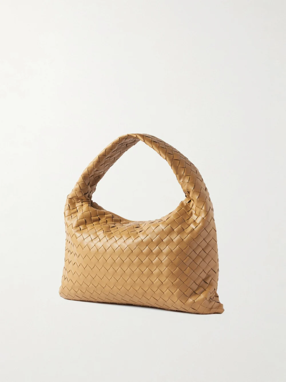 Back view of the Bottega Veneta Hop Small Intrecciato Leather Tote