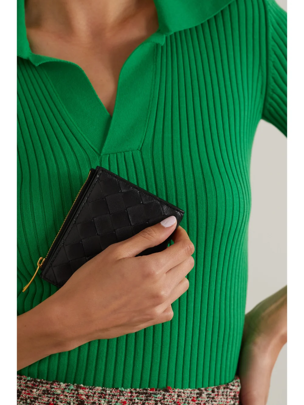 Bottega Veneta Intrecciato Leather Wallet, styled view