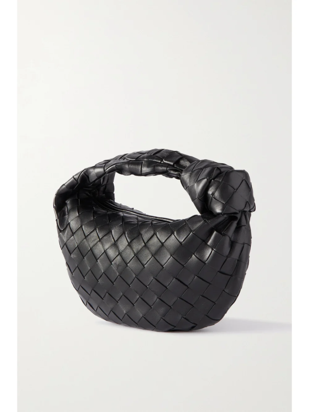 Back view of the Bottega Veneta Jodie Mini Intrecciato Leather Tote