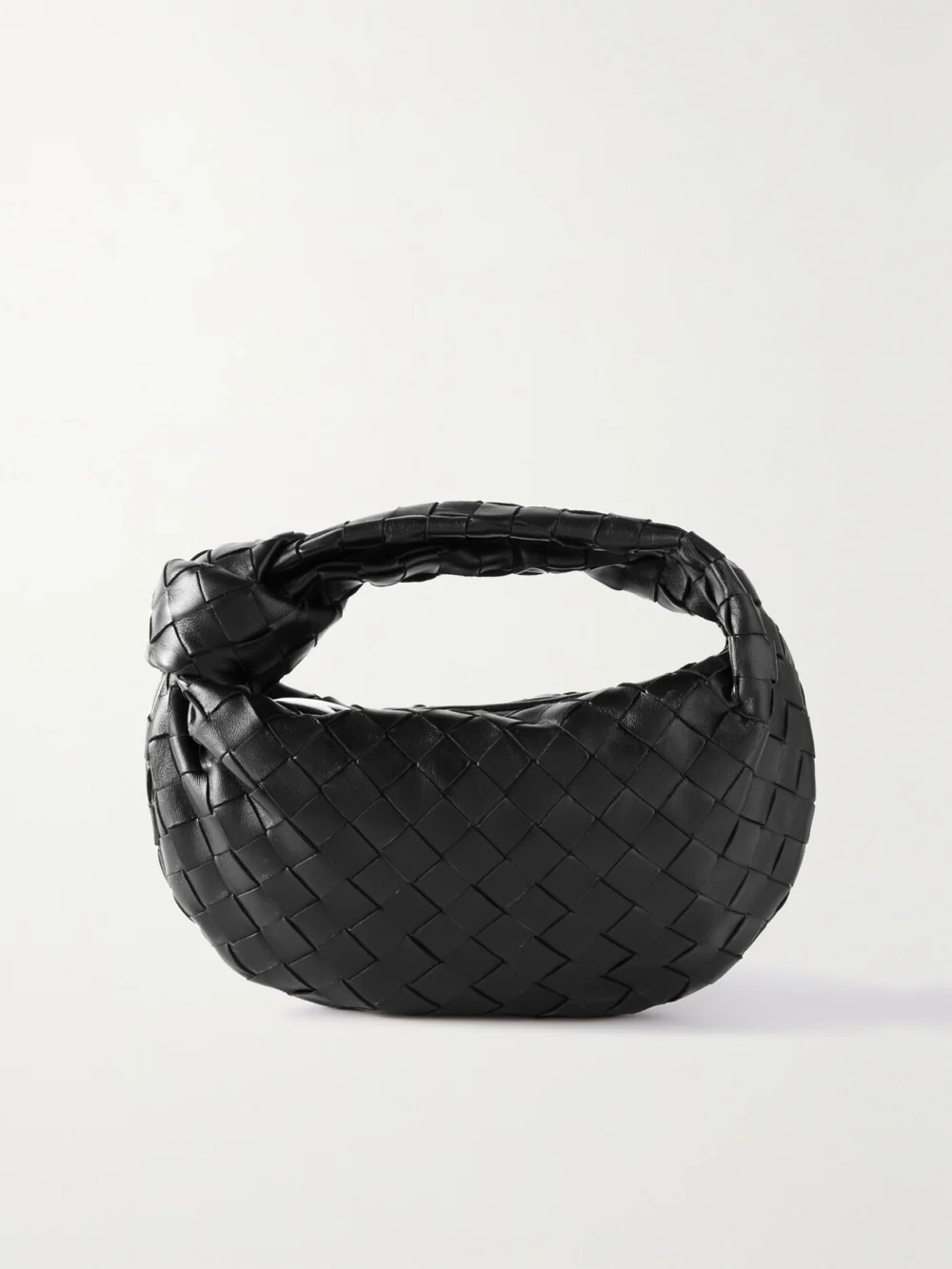 Bottega Veneta Jodie Mini Intrecciato Leather Tote in black