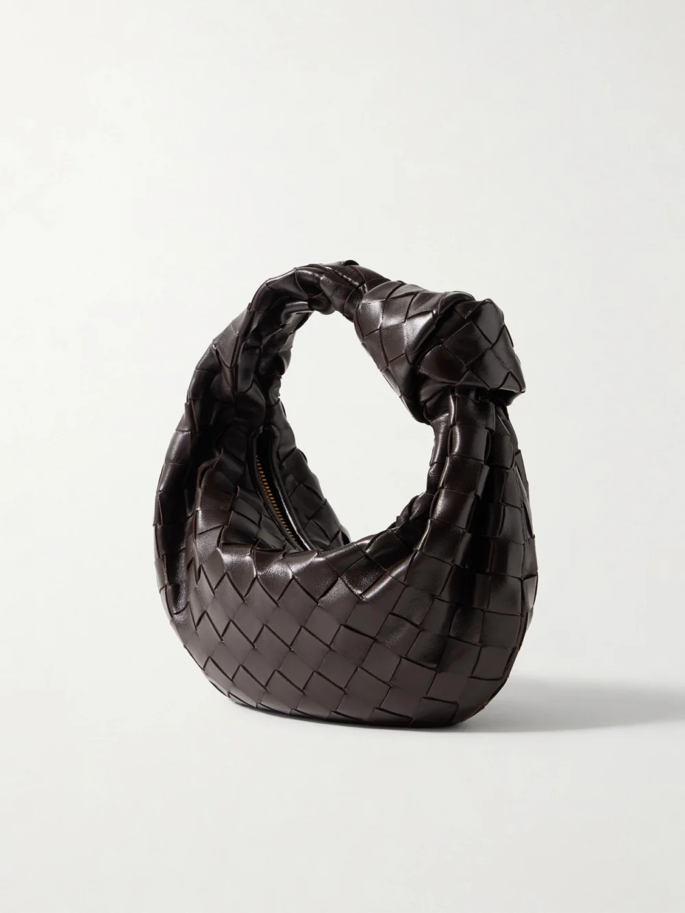 Back view of the Bottega Veneta Jodie Mini Intrecciato Leather Tote