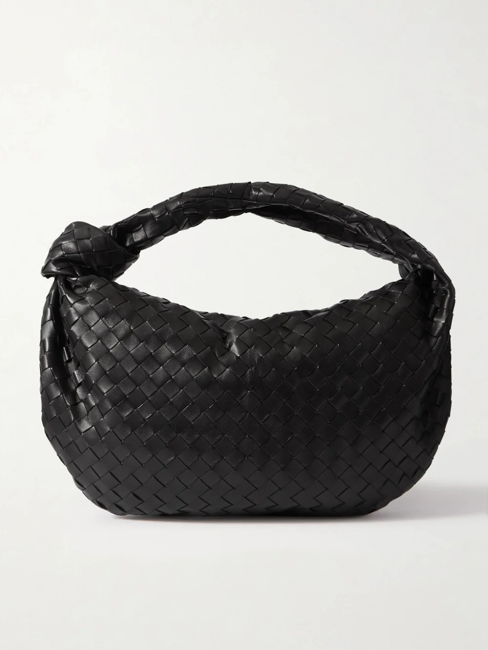 Bottega Veneta Jodie Small Intrecciato Leather Tote in black