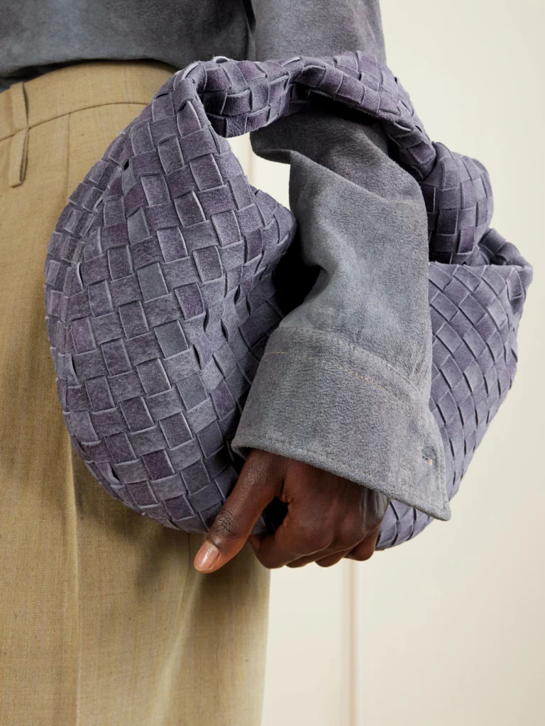 Bottega Veneta Jodie Small Intrecciato Suede Tote