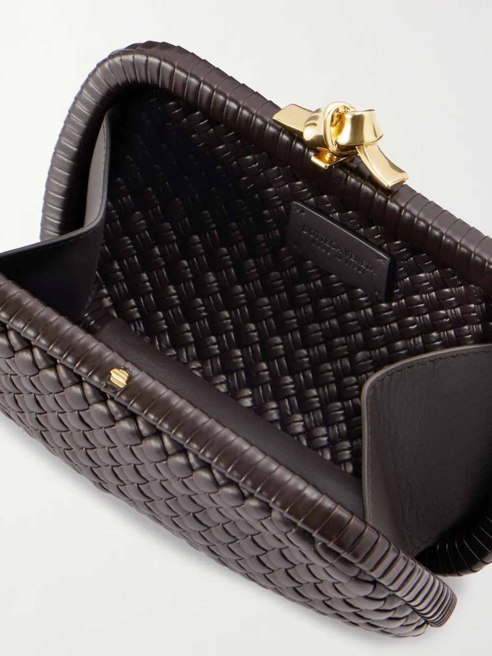 Bottega Veneta Knot Intrecciato Leather Clutch, another view