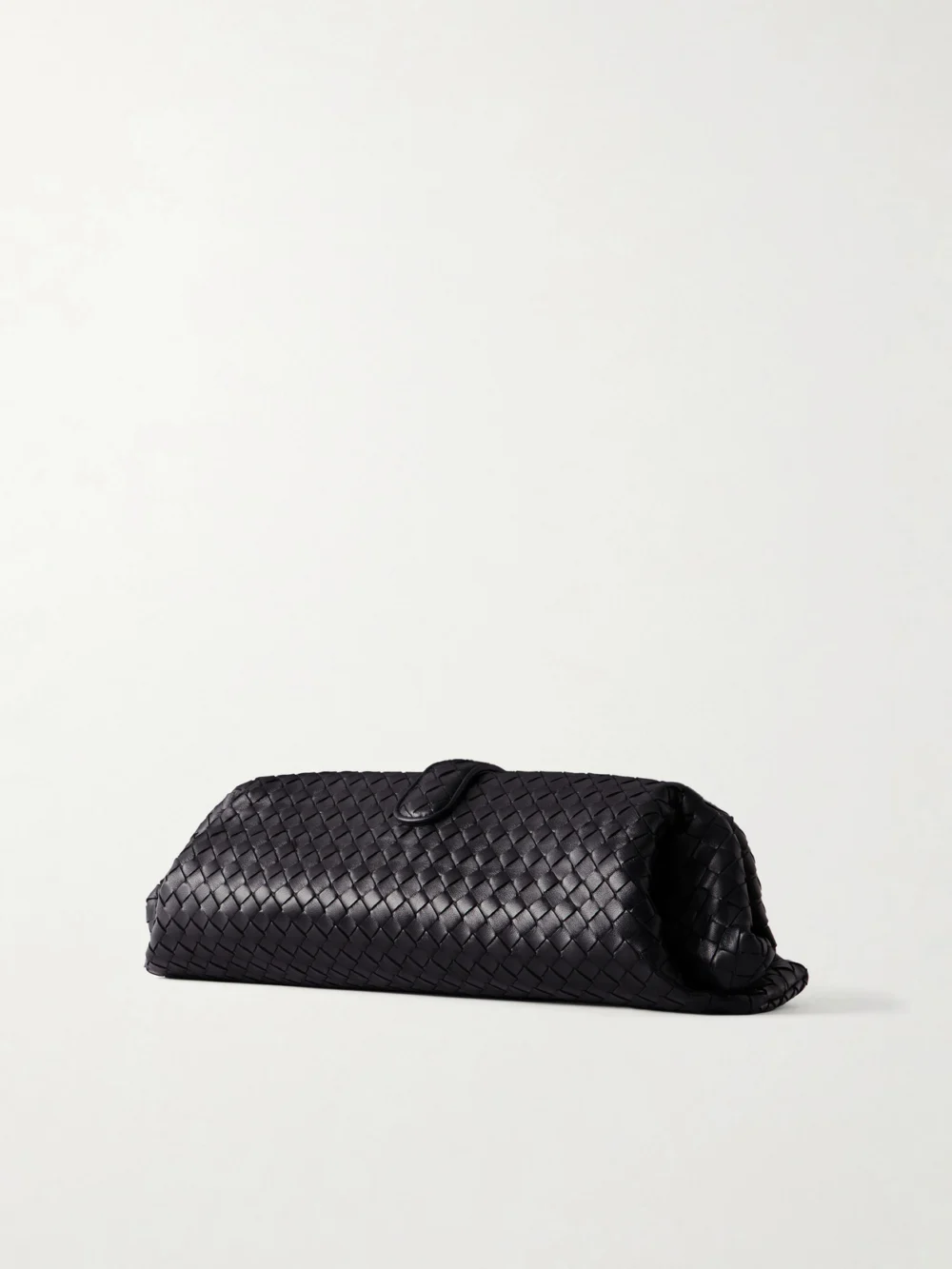 Back view of the Bottega Veneta Lauren 1979 Intrecciato Leather Clutch