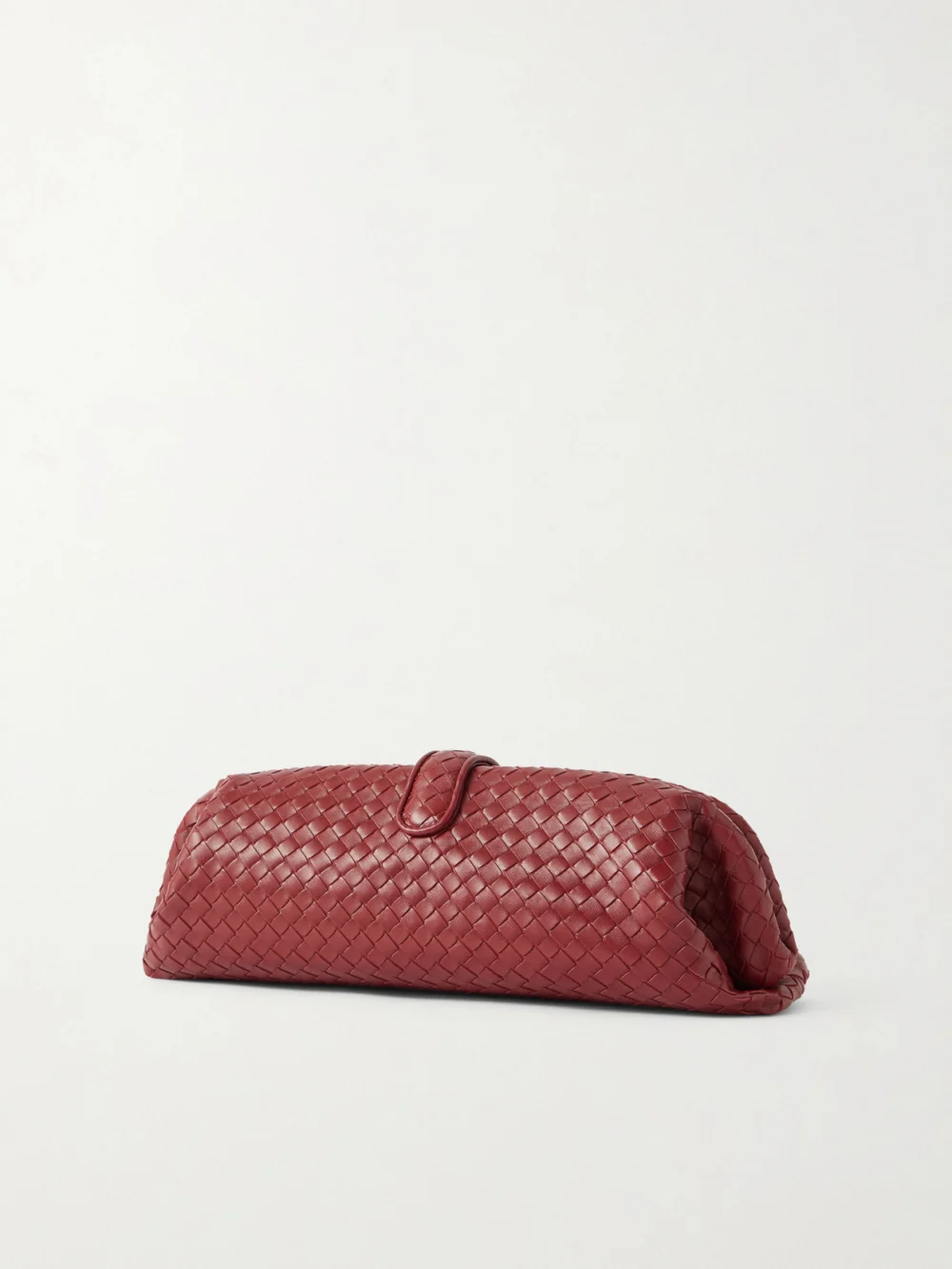 Back view of the Bottega Veneta Lauren 1979 Intrecciato Leather Clutch