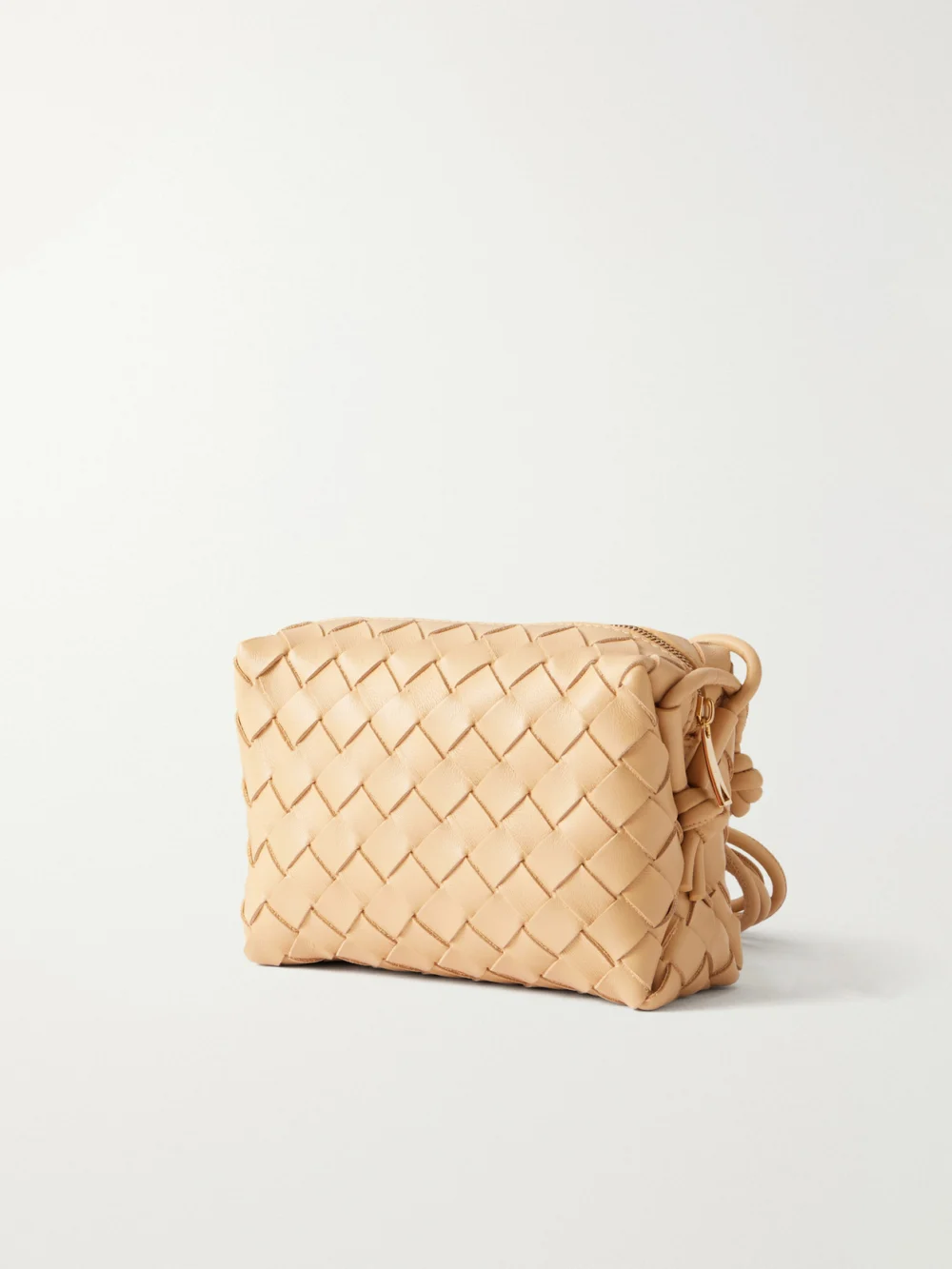 Back view of the Bottega Veneta Loop Mini Intrecciato Leather Shoulder Bag