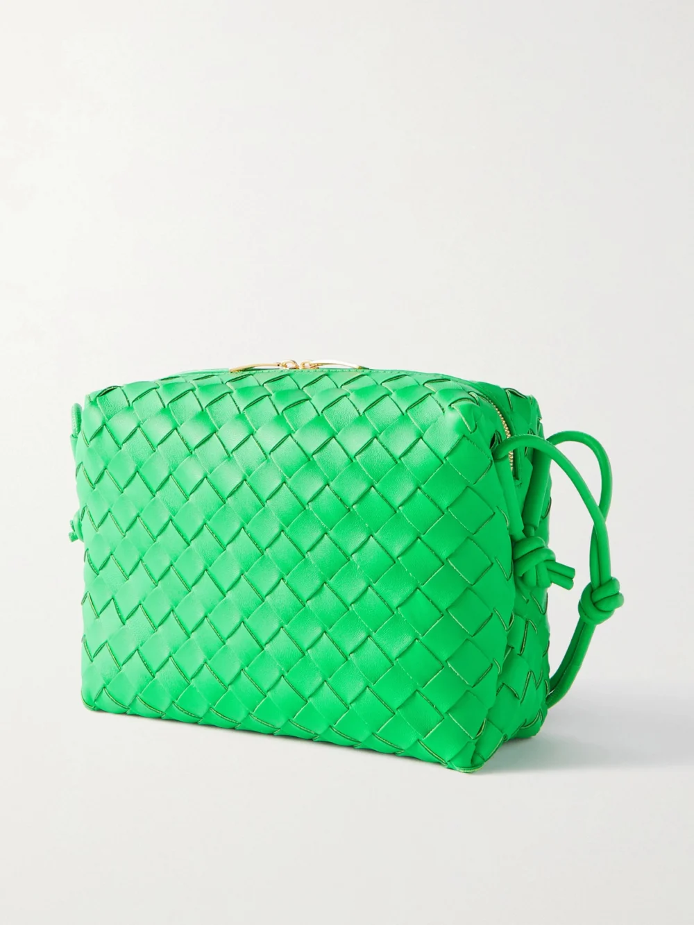 Back view of the Bottega Veneta Loop Mini Intrecciato Leather Shoulder Bag