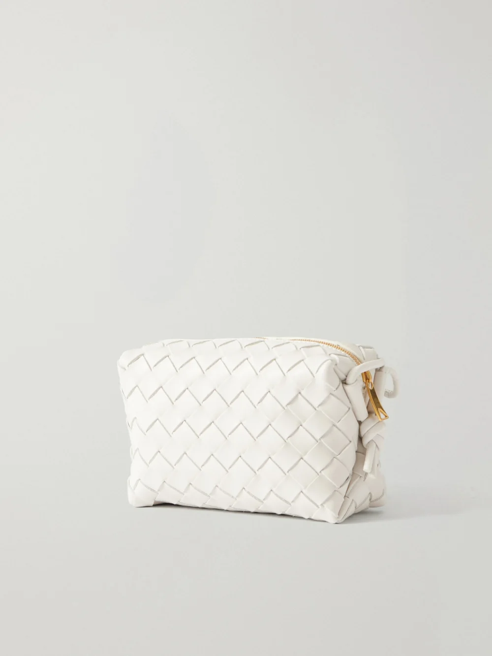 Back view of the Bottega Veneta Loop Mini Intrecciato Leather Shoulder Bag