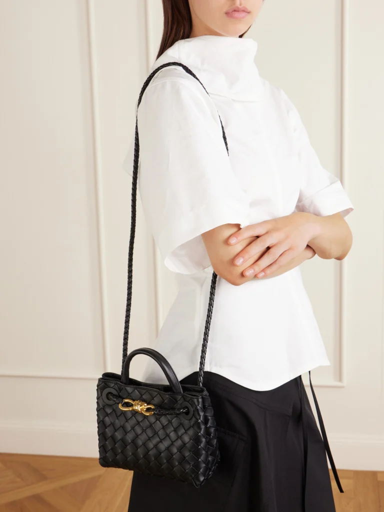 Bottega Veneta Mini Andiamo Intrecciato Leather Tote