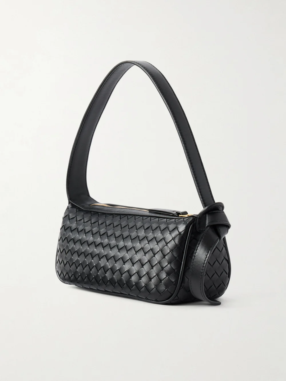 Back view of the Bottega Veneta Nodo Intrecciato Leather Shoulder Bag