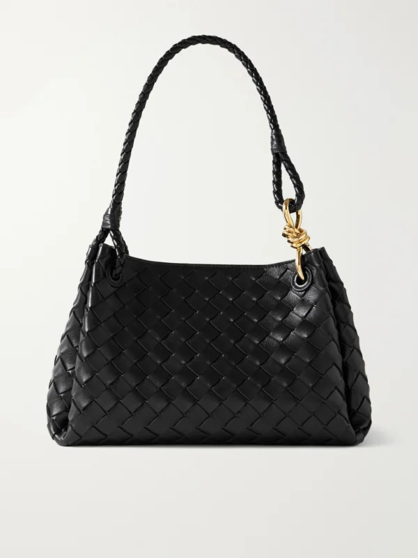 Bottega Veneta Parachute Medium Intrecciato Leather Shoulder Bag