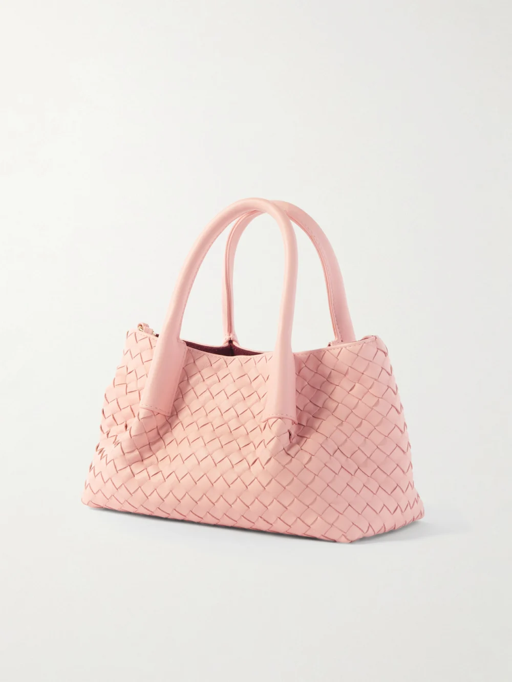 Back view of the Bottega Veneta Pinacoteca Small Intrecciato Leather Tote