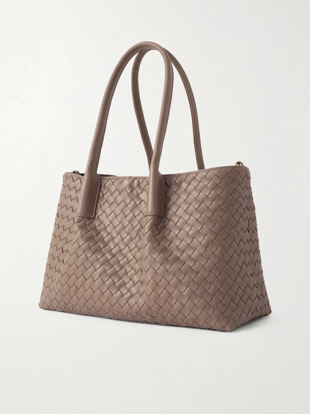Back view of the Bottega Veneta Pinacoteca Small Intrecciato Leather Tote