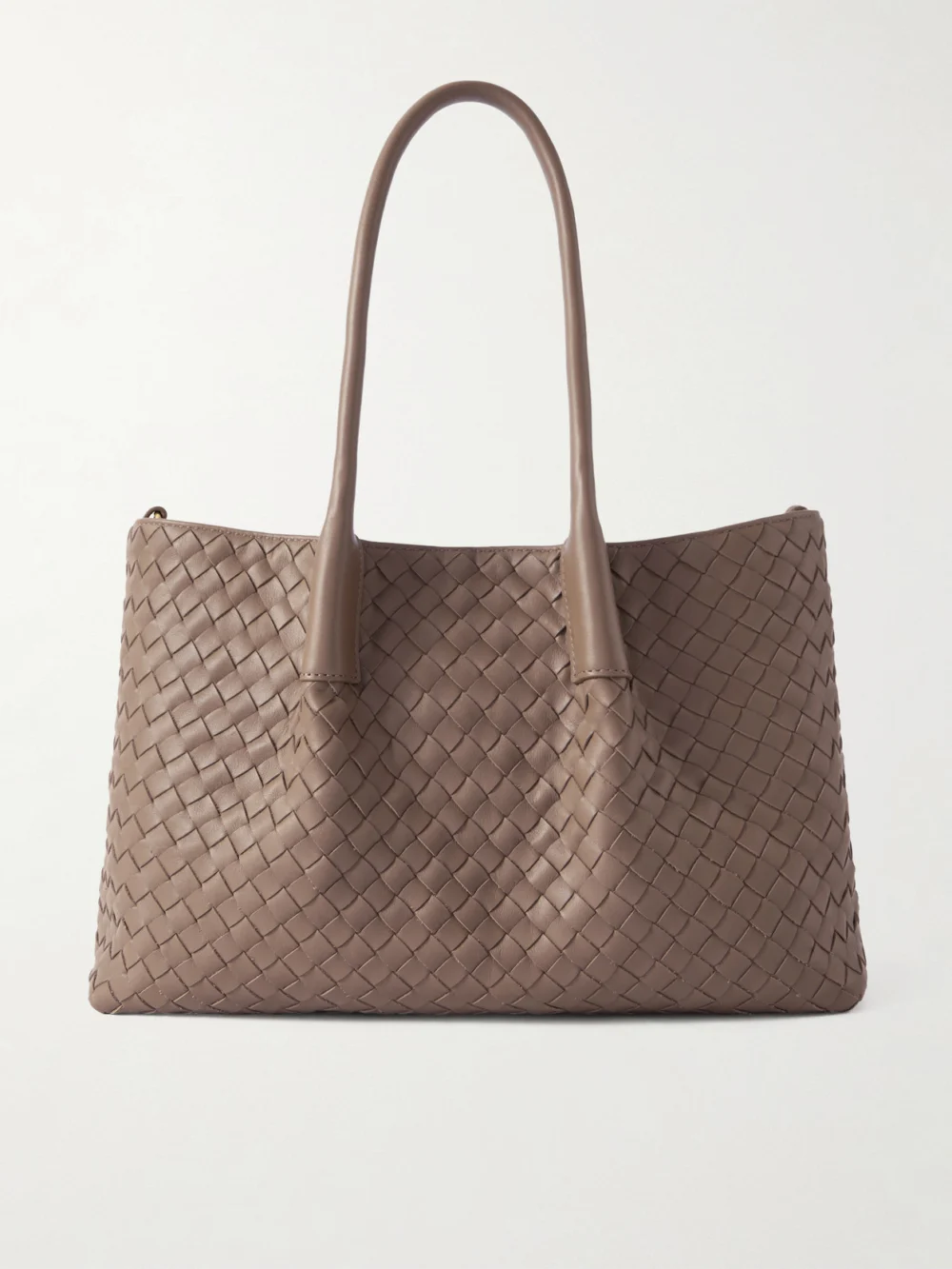 Bottega Veneta Pinacoteca Small Intrecciato Leather Tote in brown