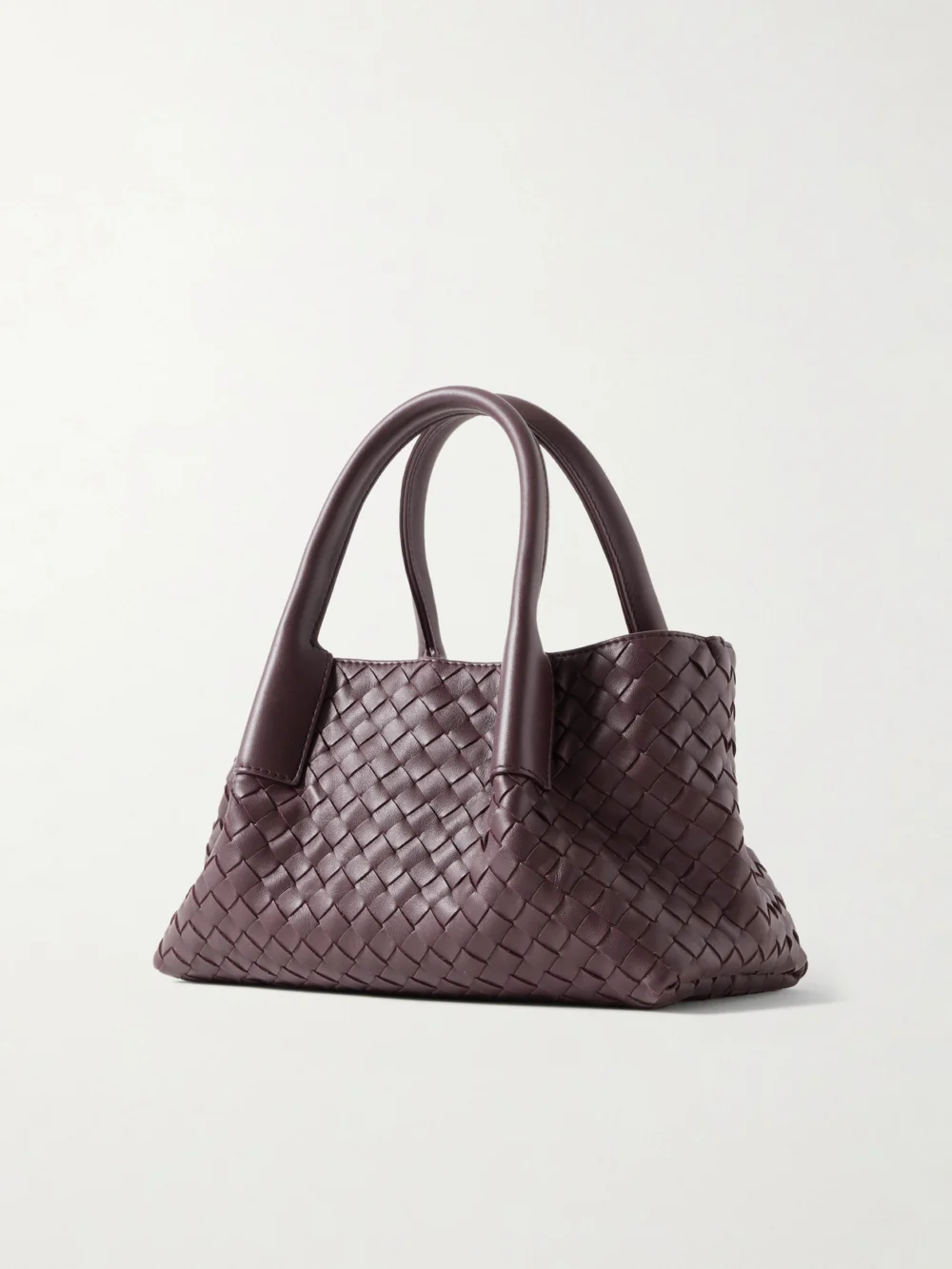 Back view of the Bottega Veneta Pinacoteca Small Intrecciato Leather Tote