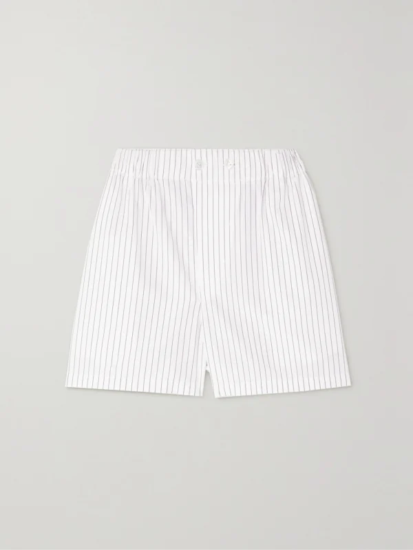 Bottega Veneta Pinstriped Cotton-poplin Shorts