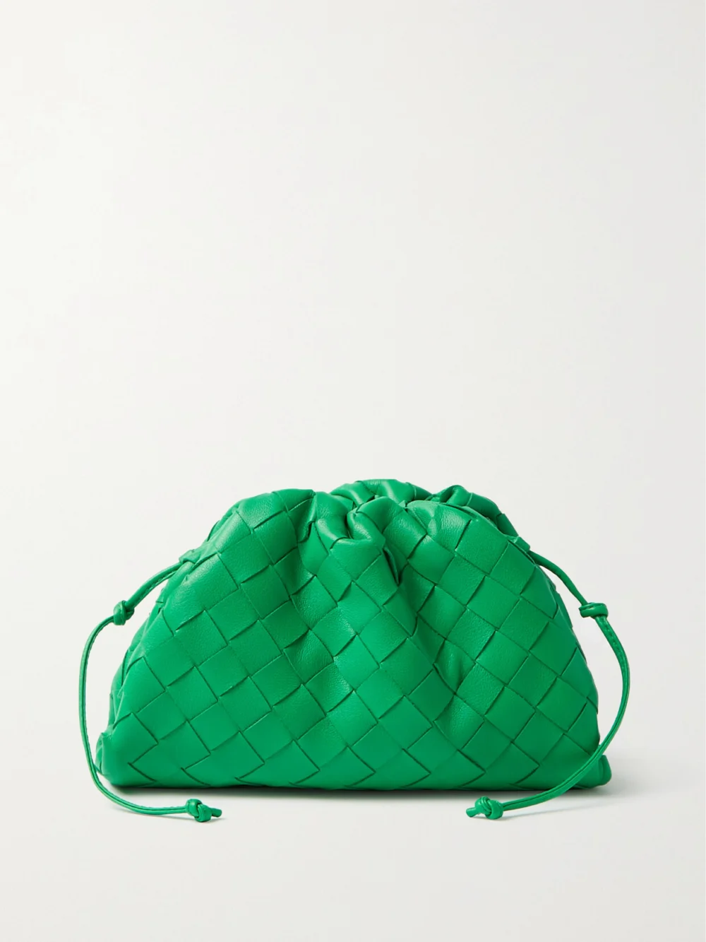 Bottega Veneta Pouch Mini Intrecciato Leather Clutch in green