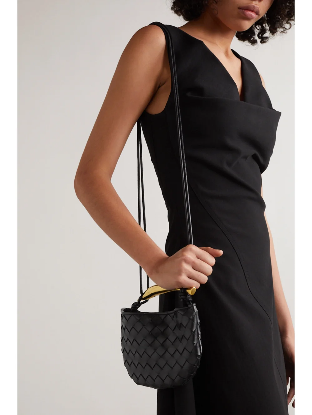 Bottega Veneta Sardine Mini Intrecciato Leather Shoulder Bag, another view