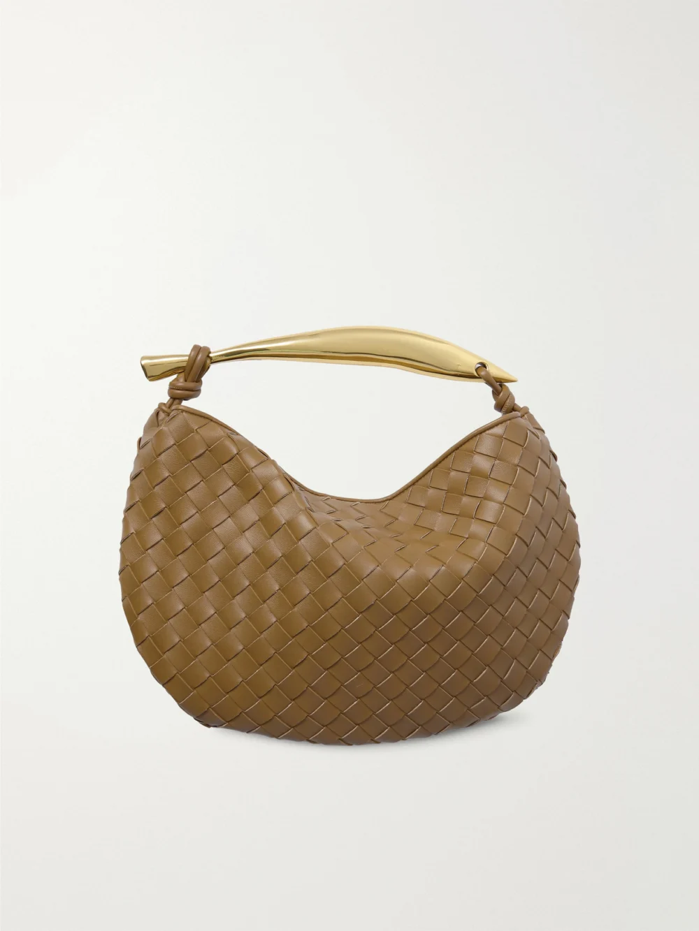 Back view of the Bottega Veneta Sardine Small Intrecciato Leather Tote