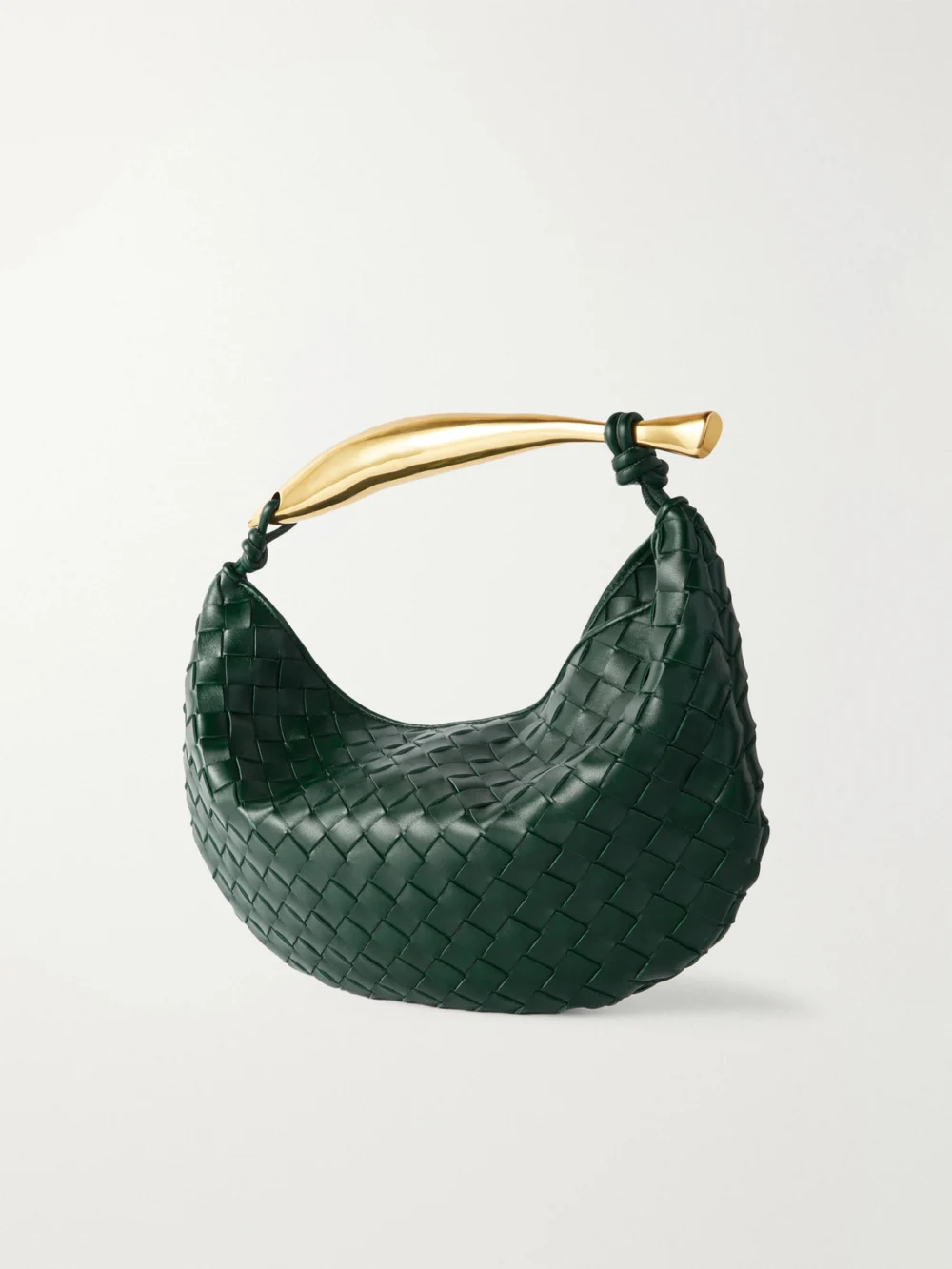Back view of the Bottega Veneta Sardine Small Intrecciato Leather Tote
