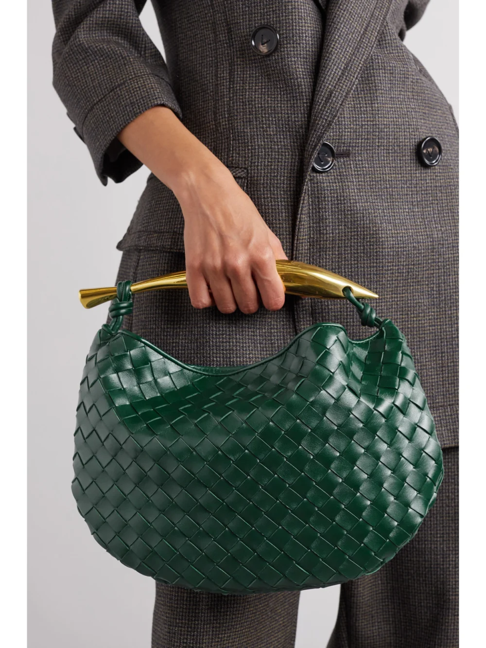 Bottega Veneta Sardine Small Intrecciato Leather Tote, styled view