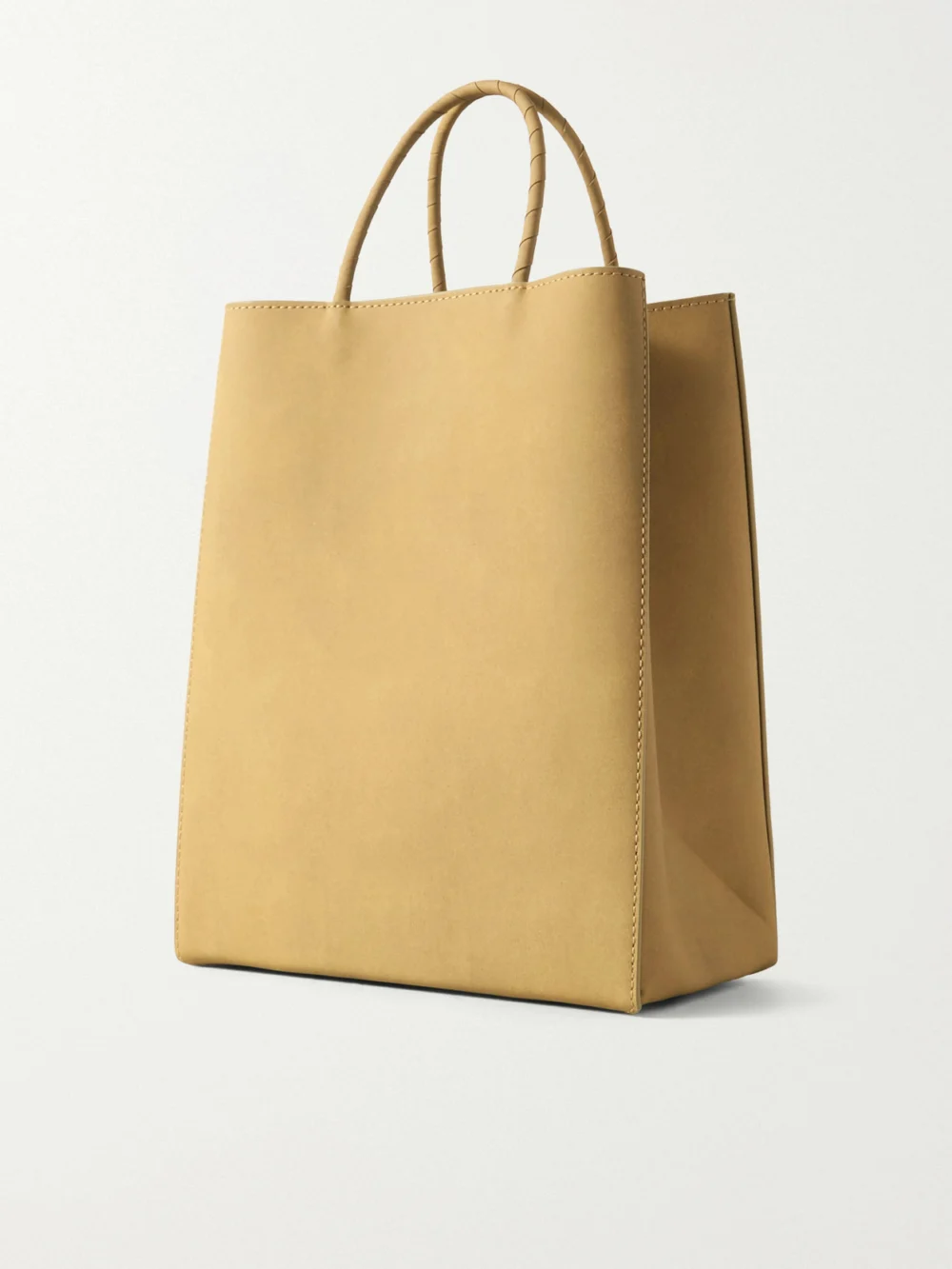 Back view of the Bottega Veneta The Small Brown Bag Suede Tote