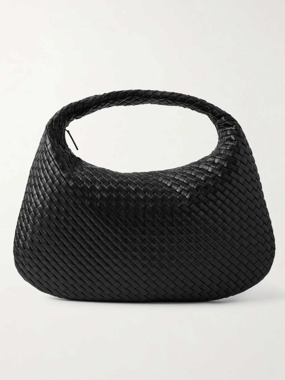 Bottega Veneta Venta Large Intrecciato Leather Shoulder Bag in black