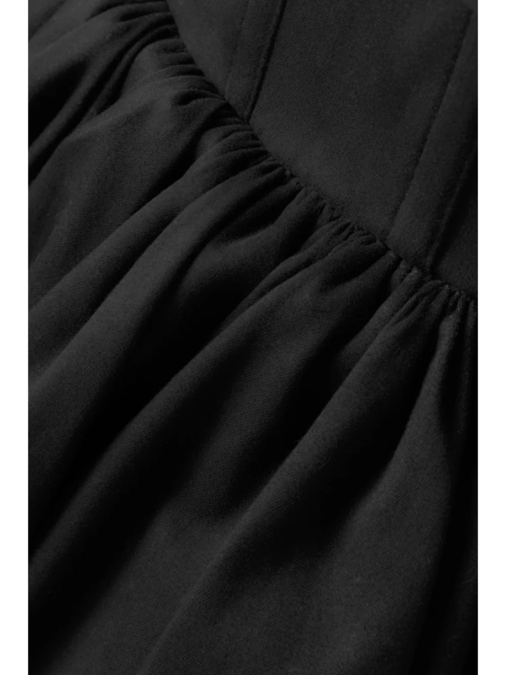 Close-up detail of the Brandon Maxwell Pippa Off-the-shoulder Cotton-blend Poplin Mini Dress