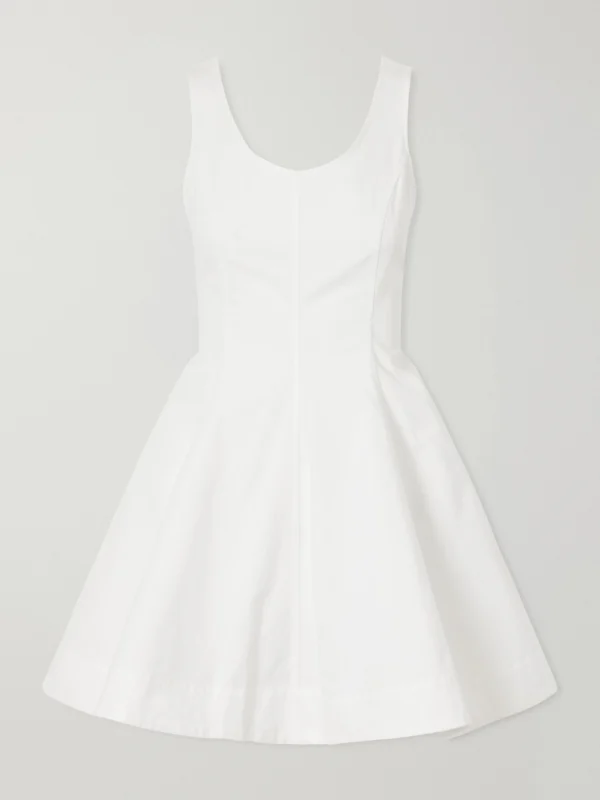 Brandon Maxwell Poppy Cotton-poplin Mini Dress
