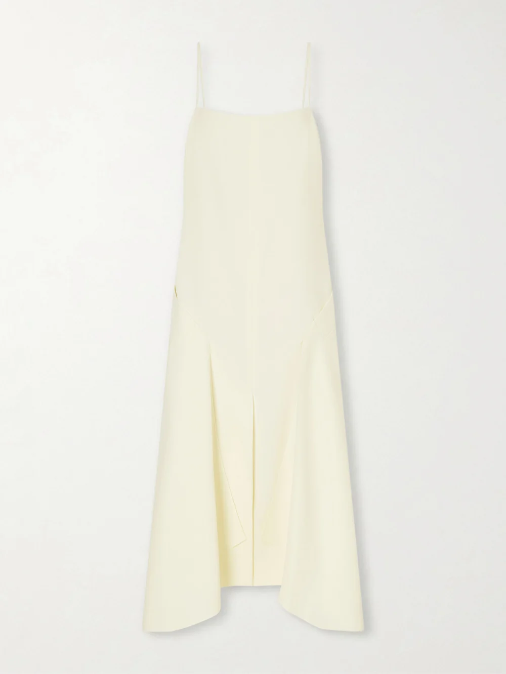 Brandon Maxwell The Darby Crepe Midi Dress in yellow