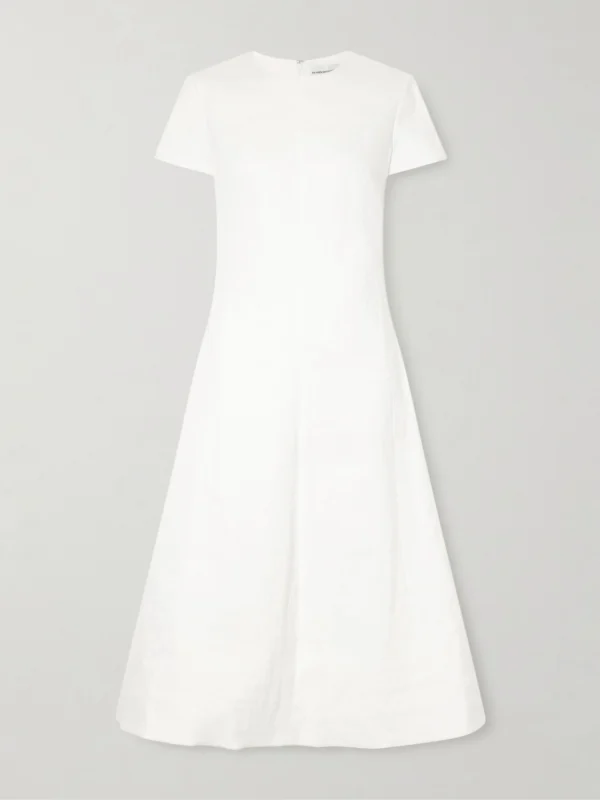 Brandon Maxwell The Ridley Linen-blend Midi Dress