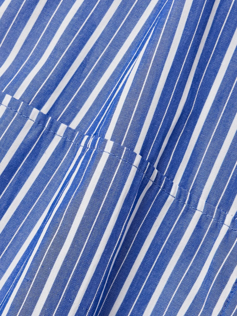 Close-up detail of the Brandon Maxwell The Sammy Striped Cotton-poplin Midi Shirt Dress