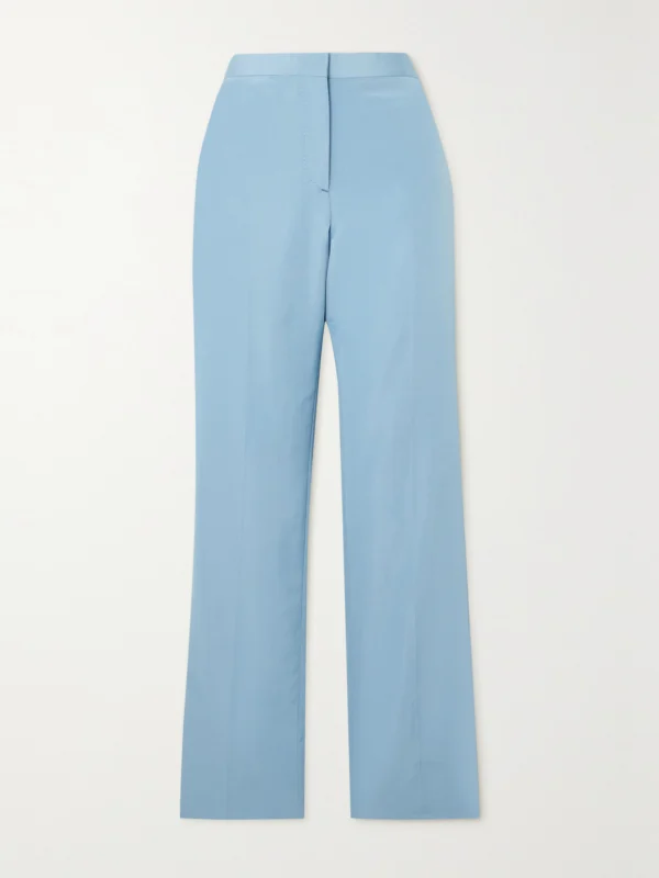Brioni Silk and Cotton-blend Straight-leg Pants