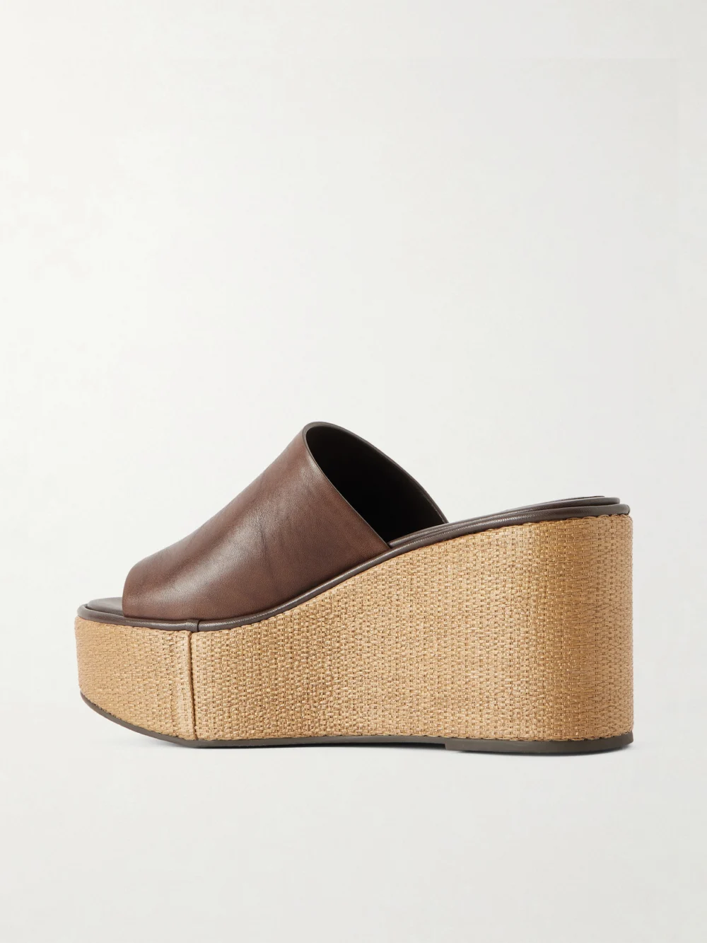Back view of the Brunello Cucinelli 80 Leather Platform Sandals