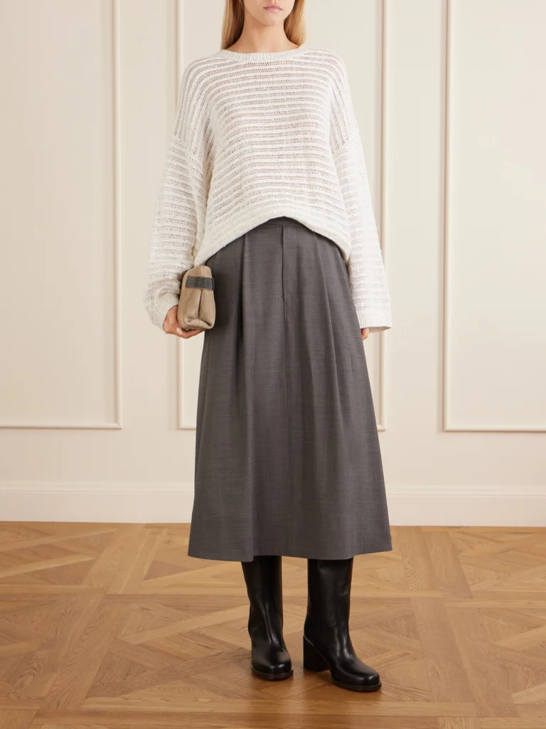 Brunello Cucinelli Leather Knee Boots