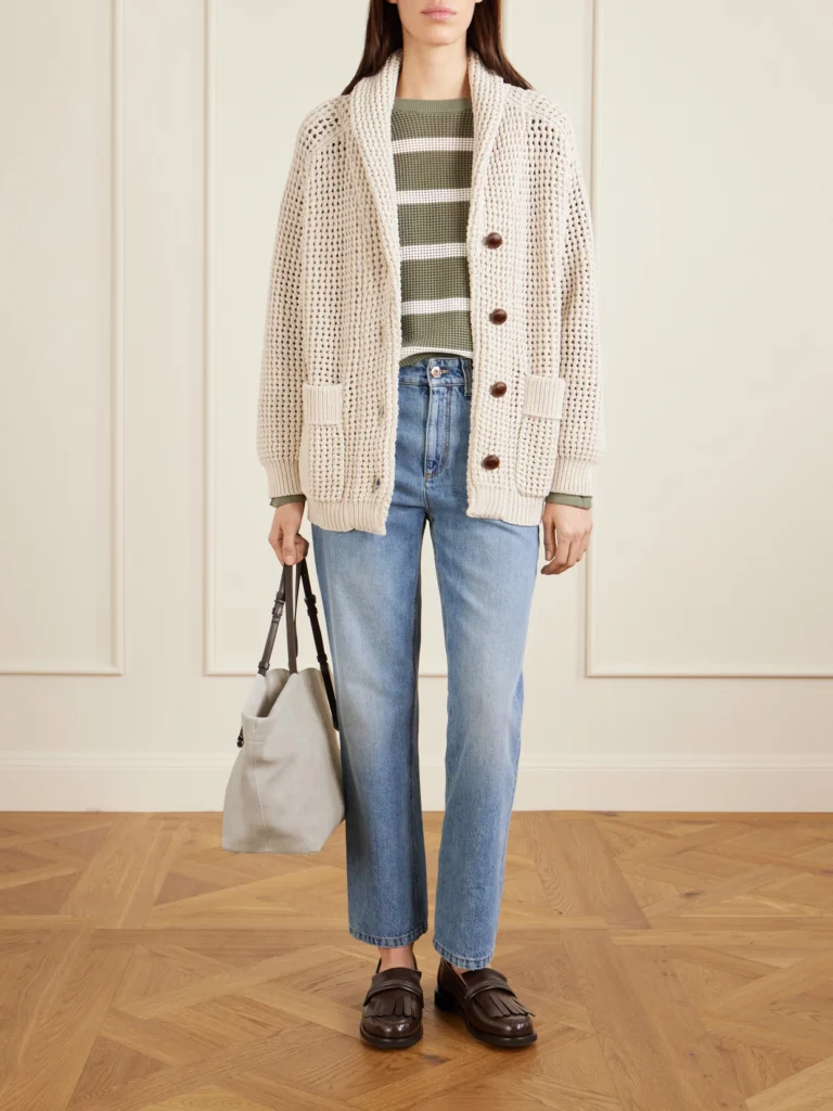 Brunello Cucinelli Leather-trimmed Suede Tote