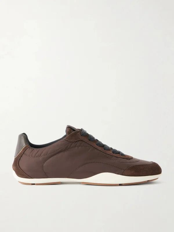 Brunello Cucinelli Shell and Suede Sneakers